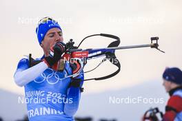 10.02.2022, Beijing, China (CHN): Quentin Fillon Maillet (FRA) - XXIV. Olympic Winter Games Beijing 2022, Biathlon, training, Beijing (CHN). www.nordicfocus.com. © Manzoni/NordicFocus. Every downloaded picture is fee-liable.