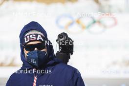 03.02.2022, Beijing, China (CHN): Vegard Bitnes (NOR), coach Team USA - XXIV. Olympic Winter Games Beijing 2022, Biathlon, training, Beijing (CHN). www.nordicfocus.com. © Manzoni/NordicFocus. Every downloaded picture is fee-liable.
