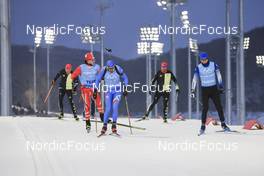 10.02.2022, Beijing, China (CHN): Dominik Windisch (ITA), Eric Perrot (FRA) - XXIV. Olympic Winter Games Beijing 2022, Biathlon, training, Beijing (CHN). www.nordicfocus.com. © Manzoni/NordicFocus. Every downloaded picture is fee-liable.