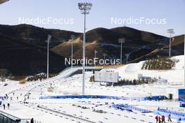 03.02.2022, Beijing, China (CHN): Event Feature: View over parts of the Olympic track - XXIV. Olympic Winter Games Beijing 2022, Biathlon, training, Beijing (CHN). www.nordicfocus.com. © Manzoni/NordicFocus. Every downloaded picture is fee-liable.