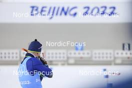 04.02.2022, Beijing, China (CHN): Dzmitry Lazouski (BLR) - XXIV. Olympic Winter Games Beijing 2022, Biathlon, training, Beijing (CHN). www.nordicfocus.com. © Manzoni/NordicFocus. Every downloaded picture is fee-liable.