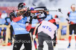 10.02.2022, Beijing, China (CHN): Felix Leitner (AUT) - XXIV. Olympic Winter Games Beijing 2022, Biathlon, training, Beijing (CHN). www.nordicfocus.com. © Manzoni/NordicFocus. Every downloaded picture is fee-liable.