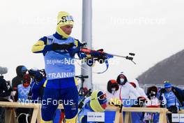 04.02.2022, Beijing, China (CHN): Martin Ponsiluoma (SWE) - XXIV. Olympic Winter Games Beijing 2022, Biathlon, training, Beijing (CHN). www.nordicfocus.com. © Manzoni/NordicFocus. Every downloaded picture is fee-liable.
