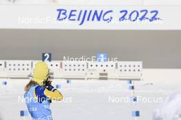 04.02.2022, Beijing, China (CHN): Mona Brorsson (SWE) - XXIV. Olympic Winter Games Beijing 2022, Biathlon, training, Beijing (CHN). www.nordicfocus.com. © Manzoni/NordicFocus. Every downloaded picture is fee-liable.