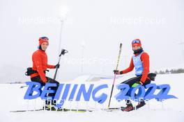 17.02.2022, Beijing, China (CHN): Selina Gasparin (SUI), Amy Baserga (SUI), (l-r) - XXIV. Olympic Winter Games Beijing 2022, Biathlon, training, Beijing (CHN). www.nordicfocus.com. © Manzoni/NordicFocus. Every downloaded picture is fee-liable.
