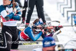 02.04.2022, Realp, Switzerland (SUI): Haecki Lena (SUI) - Swiss Championships biathon, mass, Realp (SUI). www.nordicfocus.com. © Modica/NordicFocus. Every downloaded picture is fee-liable.