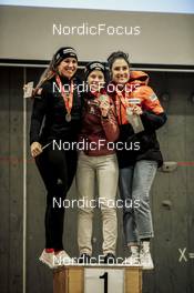 02.04.2022, Realp, Switzerland (SUI): Haecki Lena (SUI), Meinen Susi (SUI), Volken Flurina (SUI), (l-r)  - Swiss Championships biathon, mass, Realp (SUI). www.nordicfocus.com. © Modica/NordicFocus. Every downloaded picture is fee-liable.