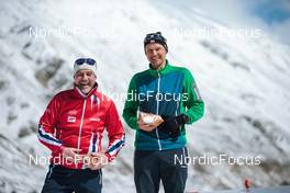 03.04.2022, Realp, Switzerland (SUI): Lothar Mock (SUI), Thomas Arregger (SUI), (l-r) - Swiss Championships biathon, sprint, Realp (SUI). www.nordicfocus.com. © Modica/NordicFocus. Every downloaded picture is fee-liable.