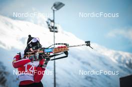 03.04.2022, Realp, Switzerland (SUI): Lara Berwert (SUI) - Swiss Championships biathon, sprint, Realp (SUI). www.nordicfocus.com. © Modica/NordicFocus. Every downloaded picture is fee-liable.