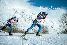 03.04.2022, Realp, Switzerland (SUI): Alessia Laager (SUI), Susi Meinen (SUI), (l-r)  - Swiss Championships biathon, sprint, Realp (SUI). www.nordicfocus.com. © Modica/NordicFocus. Every downloaded picture is fee-liable.