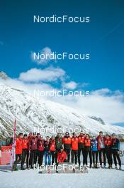 03.04.2022, Realp, Switzerland (SUI): Podiums group photo - Swiss Championships biathon, sprint, Realp (SUI). www.nordicfocus.com. © Modica/NordicFocus. Every downloaded picture is fee-liable.