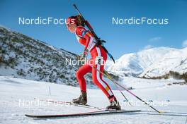 03.04.2022, Realp, Switzerland (SUI): Annina Zberg (SUI) - Swiss Championships biathon, sprint, Realp (SUI). www.nordicfocus.com. © Modica/NordicFocus. Every downloaded picture is fee-liable.