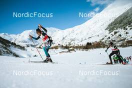 03.04.2022, Realp, Switzerland (SUI): Aaron Keller (SUI), Hugo Fink (SUI), (l-r)  - Swiss Championships biathon, sprint, Realp (SUI). www.nordicfocus.com. © Modica/NordicFocus. Every downloaded picture is fee-liable.