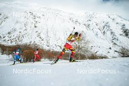 03.04.2022, Realp, Switzerland (SUI): Jamina Brenner (SUI), Sam Paramantler (BEL), (l-r)  - Swiss Championships biathon, sprint, Realp (SUI). www.nordicfocus.com. © Modica/NordicFocus. Every downloaded picture is fee-liable.