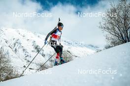 03.04.2022, Realp, Switzerland (SUI): Noe In-Albon (SUI) - Swiss Championships biathon, sprint, Realp (SUI). www.nordicfocus.com. © Modica/NordicFocus. Every downloaded picture is fee-liable.