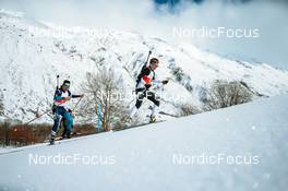 03.04.2022, Realp, Switzerland (SUI): Aaron Keller (SUI), Kilian Birchler (SUI), (l-r)  - Swiss Championships biathon, sprint, Realp (SUI). www.nordicfocus.com. © Modica/NordicFocus. Every downloaded picture is fee-liable.