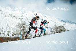 03.04.2022, Realp, Switzerland (SUI): Alessia Nager (SUI), Silvano Demarmels (SUI), (l-r)  - Swiss Championships biathon, sprint, Realp (SUI). www.nordicfocus.com. © Modica/NordicFocus. Every downloaded picture is fee-liable.