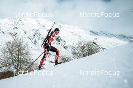 03.04.2022, Realp, Switzerland (SUI): Thomas Arregger (SUI) - Swiss Championships biathon, sprint, Realp (SUI). www.nordicfocus.com. © Modica/NordicFocus. Every downloaded picture is fee-liable.