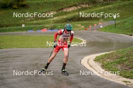 25.09.2022, Premanon, France (FRA): Martin Botet (FRA) - Biathlon Samse Summer Tour, pursuit, Premanon (FRA). www.nordicfocus.com. © Thibaut/NordicFocus. Every downloaded picture is fee-liable.