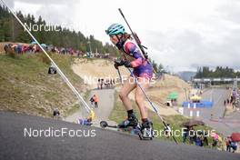 25.09.2022, Premanon, France (FRA): Lisa Siberchicot (FRA) - Biathlon Samse Summer Tour, pursuit, Premanon (FRA). www.nordicfocus.com. © Thibaut/NordicFocus. Every downloaded picture is fee-liable.