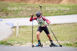 25.09.2022, Premanon, France (FRA): Clement Pires (FRA) - Biathlon Samse Summer Tour, pursuit, Premanon (FRA). www.nordicfocus.com. © Thibaut/NordicFocus. Every downloaded picture is fee-liable.