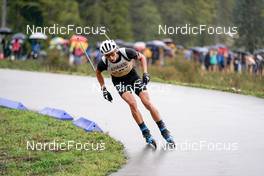 25.09.2022, Premanon, France (FRA): Eric Perrot (FRA) - Biathlon Samse Summer Tour, pursuit, Premanon (FRA). www.nordicfocus.com. © Thibaut/NordicFocus. Every downloaded picture is fee-liable.