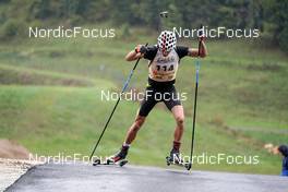 25.09.2022, Premanon, France (FRA): Thibaut Frechard (FRA) - Biathlon Samse Summer Tour, pursuit, Premanon (FRA). www.nordicfocus.com. © Thibaut/NordicFocus. Every downloaded picture is fee-liable.