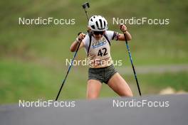 25.09.2022, Premanon, France (FRA): Lea Loosen (FRA) - Biathlon Samse Summer Tour, pursuit, Premanon (FRA). www.nordicfocus.com. © Thibaut/NordicFocus. Every downloaded picture is fee-liable.