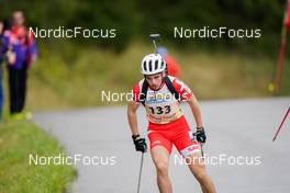 24.09.2022, Premanon, France (FRA): Dylan Suchet (FRA) - Biathlon Samse Summer Tour, sprint, Premanon (FRA). www.nordicfocus.com. © Thibaut/NordicFocus. Every downloaded picture is fee-liable.