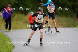 24.09.2022, Premanon, France (FRA): Florian Sage (FRA) - Biathlon Samse Summer Tour, sprint, Premanon (FRA). www.nordicfocus.com. © Thibaut/NordicFocus. Every downloaded picture is fee-liable.