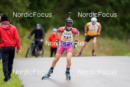 24.09.2022, Premanon, France (FRA): Romain Cordier (FRA) - Biathlon Samse Summer Tour, sprint, Premanon (FRA). www.nordicfocus.com. © Thibaut/NordicFocus. Every downloaded picture is fee-liable.