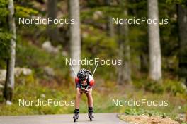 24.09.2022, Premanon, France (FRA): Lois Larger (FRA) - Biathlon Samse Summer Tour, sprint, Premanon (FRA). www.nordicfocus.com. © Thibaut/NordicFocus. Every downloaded picture is fee-liable.