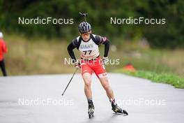 24.09.2022, Premanon, France (FRA): Simon Broutier (FRA) - Biathlon Samse Summer Tour, sprint, Premanon (FRA). www.nordicfocus.com. © Thibaut/NordicFocus. Every downloaded picture is fee-liable.