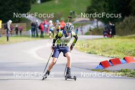 24.09.2022, Premanon, France (FRA): Titouan Gallin (FRA) - Biathlon Samse Summer Tour, sprint, Premanon (FRA). www.nordicfocus.com. © Thibaut/NordicFocus. Every downloaded picture is fee-liable.