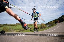 16.10.2022, Arcon, France (FRA): Quentin Fillon Maillet (FRA) - Biathlon Samse Summer Tour, pursuit, Arcon (FRA). www.nordicfocus.com. © Thibaut/NordicFocus. Every downloaded picture is fee-liable.