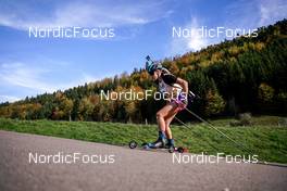 16.10.2022, Arcon, France (FRA): Louna Bouillet (FRA) - Biathlon Samse Summer Tour, pursuit, Arcon (FRA). www.nordicfocus.com. © Thibaut/NordicFocus. Every downloaded picture is fee-liable.