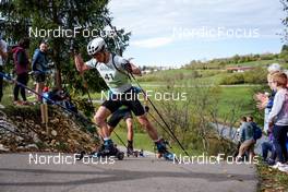 16.10.2022, Arcon, France (FRA): Mathis Huyghe (FRA) - Biathlon Samse Summer Tour, pursuit, Arcon (FRA). www.nordicfocus.com. © Thibaut/NordicFocus. Every downloaded picture is fee-liable.