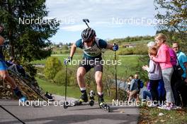 16.10.2022, Arcon, France (FRA): Tom Bourgin Millet (FRA) - Biathlon Samse Summer Tour, pursuit, Arcon (FRA). www.nordicfocus.com. © Thibaut/NordicFocus. Every downloaded picture is fee-liable.