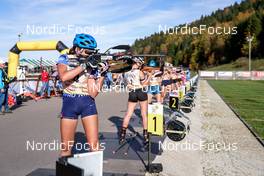16.10.2022, Arcon, France (FRA): Emma Oustry (FRA) - Biathlon Samse Summer Tour, pursuit, Arcon (FRA). www.nordicfocus.com. © Thibaut/NordicFocus. Every downloaded picture is fee-liable.