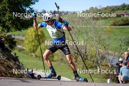 16.10.2022, Arcon, France (FRA): Eric Perrot (FRA) - Biathlon Samse Summer Tour, pursuit, Arcon (FRA). www.nordicfocus.com. © Thibaut/NordicFocus. Every downloaded picture is fee-liable.