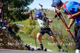 16.10.2022, Arcon, France (FRA): Oscar Lombardot (FRA) - Biathlon Samse Summer Tour, pursuit, Arcon (FRA). www.nordicfocus.com. © Thibaut/NordicFocus. Every downloaded picture is fee-liable.
