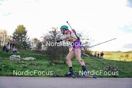 16.10.2022, Arcon, France (FRA): Lisa Siberchicot (FRA) - Biathlon Samse Summer Tour, pursuit, Arcon (FRA). www.nordicfocus.com. © Thibaut/NordicFocus. Every downloaded picture is fee-liable.