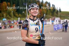 16.10.2022, Arcon, France (FRA): Maya Cloetens (BEL) - Biathlon Samse Summer Tour, pursuit, Arcon (FRA). www.nordicfocus.com. © Thibaut/NordicFocus. Every downloaded picture is fee-liable.