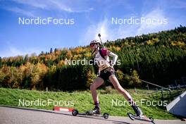 16.10.2022, Arcon, France (FRA): Louise Roguet (FRA) - Biathlon Samse Summer Tour, pursuit, Arcon (FRA). www.nordicfocus.com. © Thibaut/NordicFocus. Every downloaded picture is fee-liable.
