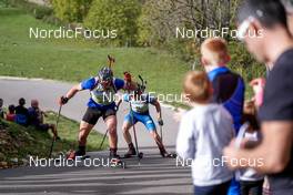 16.10.2022, Arcon, France (FRA): Florent Claude (BEL) - Biathlon Samse Summer Tour, pursuit, Arcon (FRA). www.nordicfocus.com. © Thibaut/NordicFocus. Every downloaded picture is fee-liable.