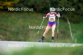 16.10.2022, Arcon, France (FRA): Lisa Siberchicot (FRA) - Biathlon Samse Summer Tour, pursuit, Arcon (FRA). www.nordicfocus.com. © Thibaut/NordicFocus. Every downloaded picture is fee-liable.