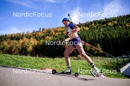 16.10.2022, Arcon, France (FRA): Emma Oustry (FRA) - Biathlon Samse Summer Tour, pursuit, Arcon (FRA). www.nordicfocus.com. © Thibaut/NordicFocus. Every downloaded picture is fee-liable.