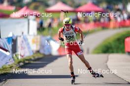 16.10.2022, Arcon, France (FRA): Nathanael Peaquin (FRA) - Biathlon Samse Summer Tour, pursuit, Arcon (FRA). www.nordicfocus.com. © Thibaut/NordicFocus. Every downloaded picture is fee-liable.