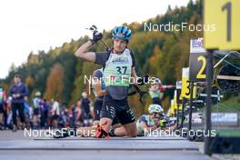 16.10.2022, Arcon, France (FRA): Paul Fontaine (FRA) - Biathlon Samse Summer Tour, pursuit, Arcon (FRA). www.nordicfocus.com. © Thibaut/NordicFocus. Every downloaded picture is fee-liable.