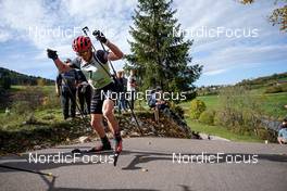 16.10.2022, Arcon, France (FRA): Jacques Jefferies (FRA) - Biathlon Samse Summer Tour, pursuit, Arcon (FRA). www.nordicfocus.com. © Thibaut/NordicFocus. Every downloaded picture is fee-liable.